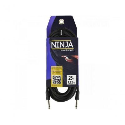 Cabo Para Guitarra 7,62m Ninja Preto Santo Angelo