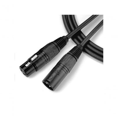 Cabo Para Microfone 0,20 Mm Conector Xlr Macho- Xlr Femea Ninja 10ft 3,05 Metros Preto