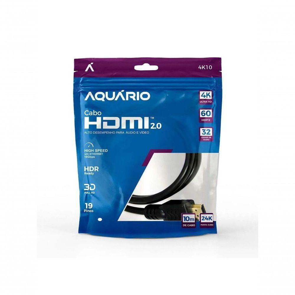 Cabo Hdmi Aquario 4k10 4k Macho X Macho 2.0 10m - 3