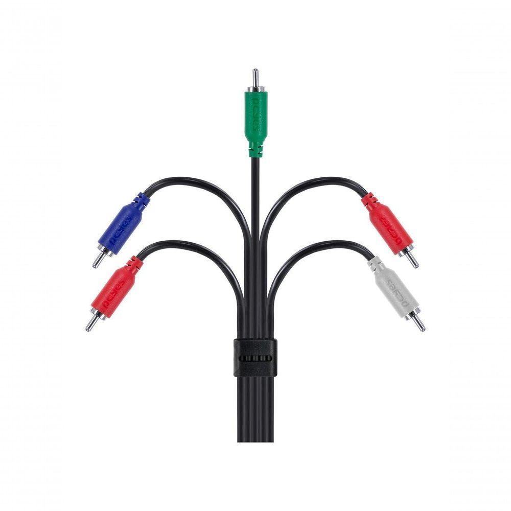 Cabo 5 Rca Macho Para 5 Rca Macho Video Componente 2 Metros - P5r-2 - 4
