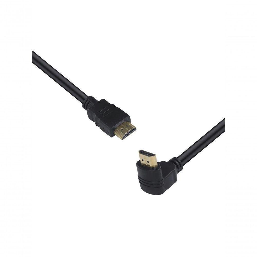 Cabo Hdmi 2.0 4k Ultra Hd 3d Conexão Ethernet Com 01 Conector 90º 5 Metros - H2090-5 - 3