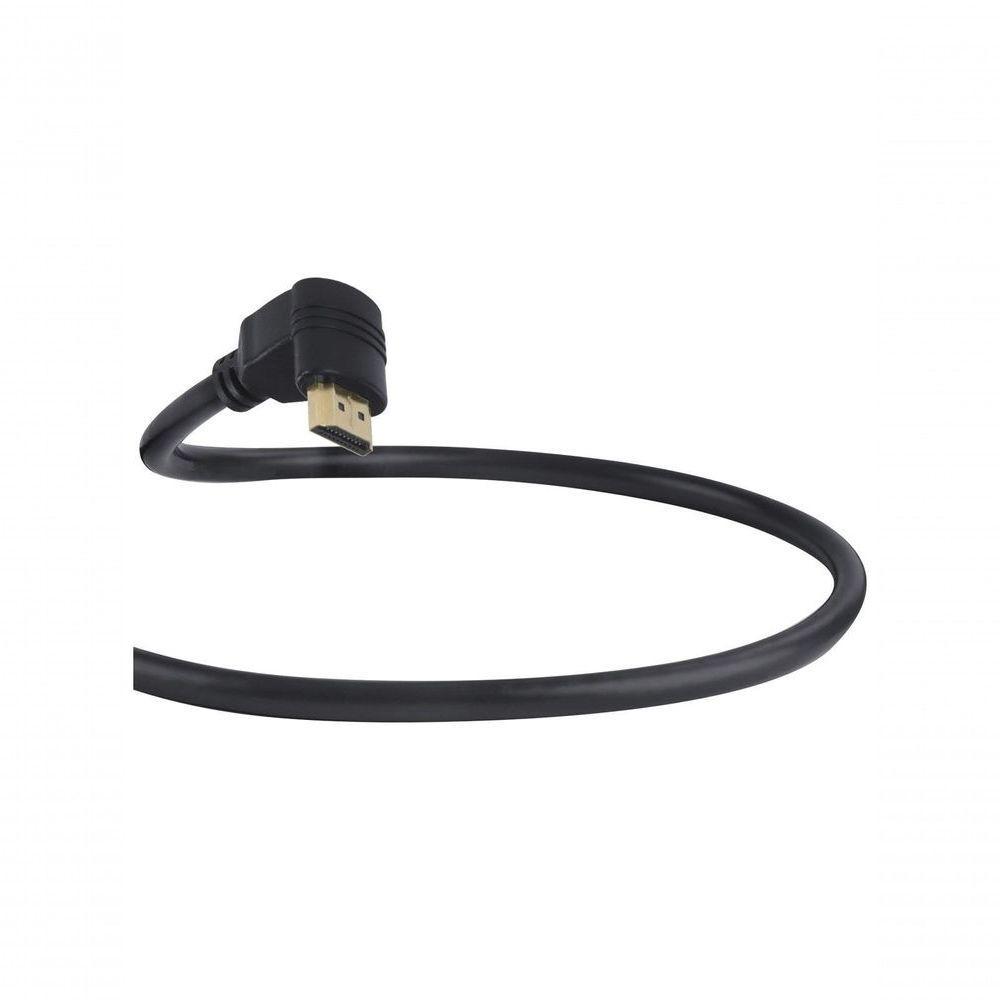 Cabo Hdmi 2.0 4k Ultra Hd 3d Conexão Ethernet Com 01 Conector 90º 5 Metros - H2090-5 - 5