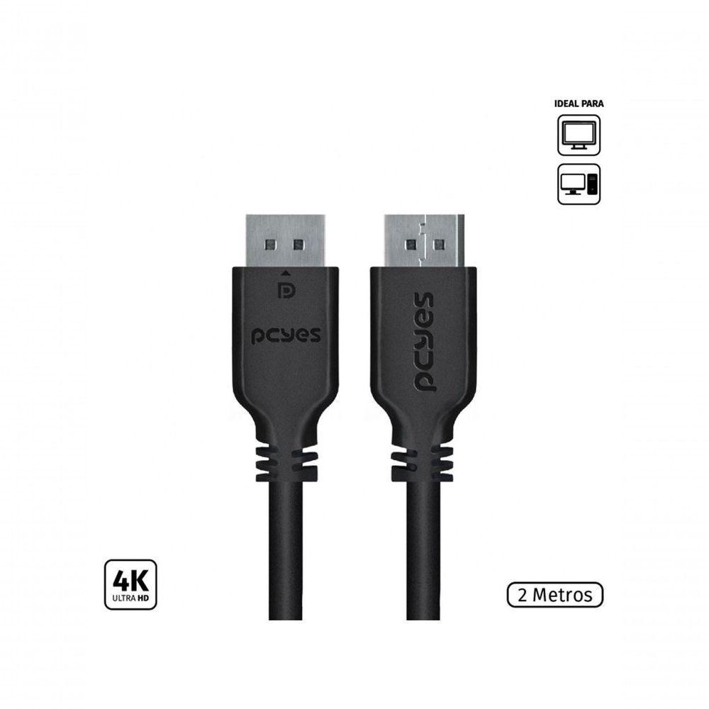 Cabo Displayport Macho Para Displayport Macho 2 Metros V1.2 - Pdpm-2 - 2