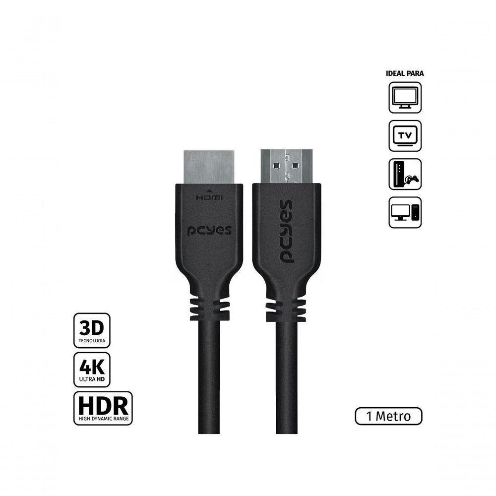 Cabo Hdmi 2.0 4k 30awg Puro Cobre 1 Metro - Phm20-1 - 2