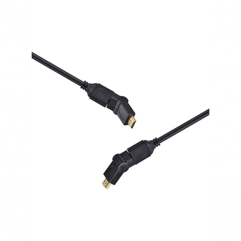 Cabo Hdmi 2.0 4k Ultra Hd 3d Conexão Ethernet Conectores 360° 2 Metros - H20b360-2 - 4