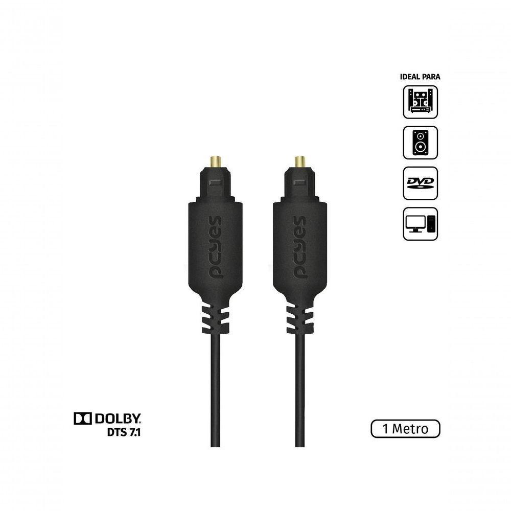Cabo óptico Digital Toslink Macho 1 Metro - Pod-1 - 1