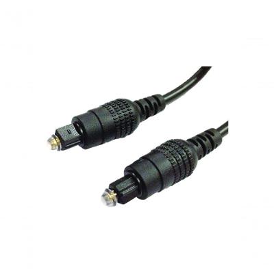 Cabo Fibra Otica Para Audio 4mm Toslink- Toslink 3mts Preto