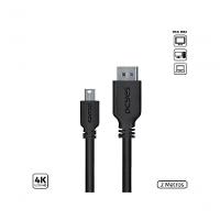 Cabo Mini Displayport Macho Para Displayport Macho V.1.2 28awg Puro Cobre 2 Metros - Pmddpm-2 - 2