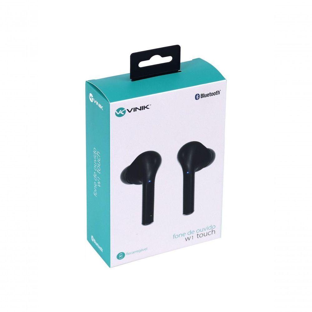 Fone De Ouvido Bluetooth W1 Touch - Preto - 5