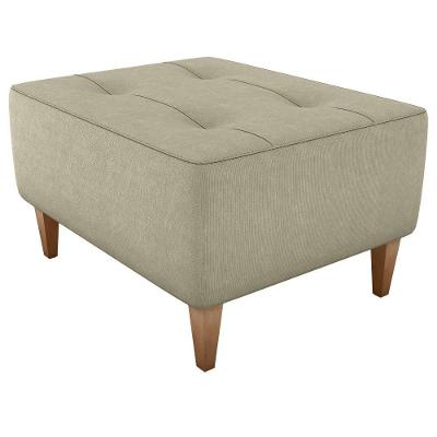Puff Decorativa Para Sala Piva 62x52 Cm Veludo Light Milani Store Bege