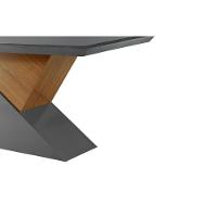 Mesa Para Cozinha Dubai + Tampo Madeirado Vidro Reto 180x90cm Grafite/imbuia-vidro Grafite - Rufato - 3