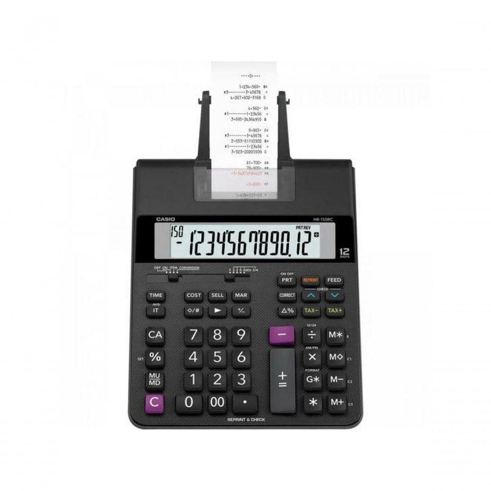 Calculadora Com Bobina Compacta Casio Hr150rc-b Preta - 1