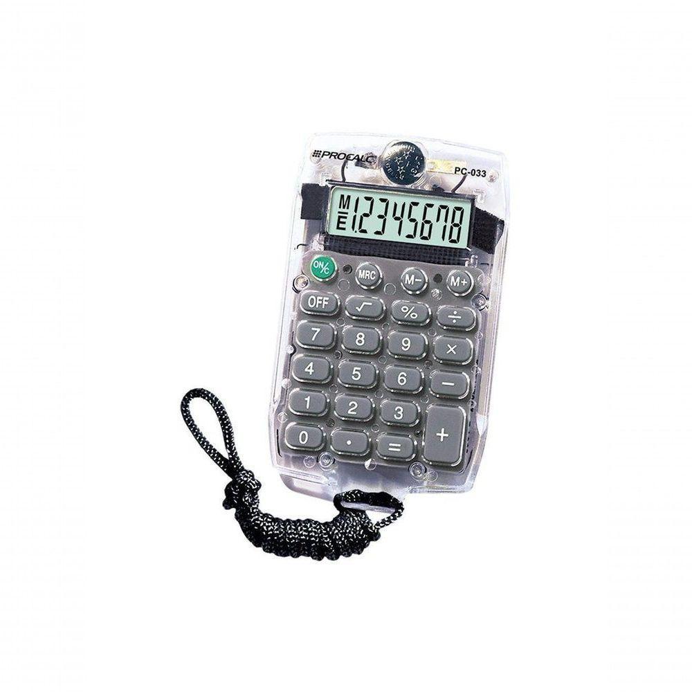 Calculadora Pessoal Procalc Pc033 8 Digitos Cordao Cinza - 1