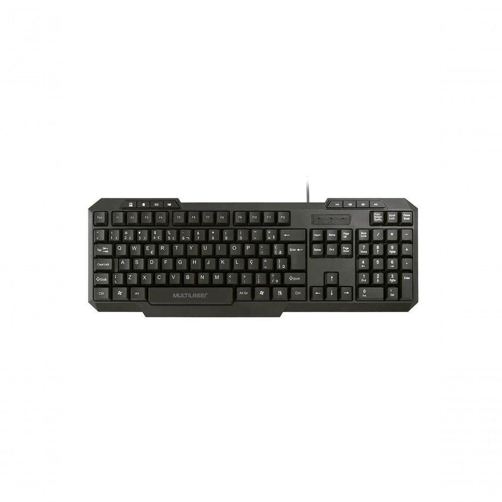 Teclado Multimidia Multilaser Usb Preto - Tc206 - 1