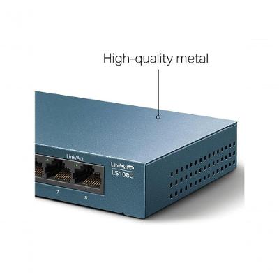 Switch De Mesa Tp-link, 8 Portas 10-100-1000mbps - Ls108g