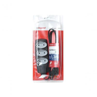 Extensao Noshock 90 Pl 2x0,75 2p 10a Grafite 1,3 Metros Dn1904