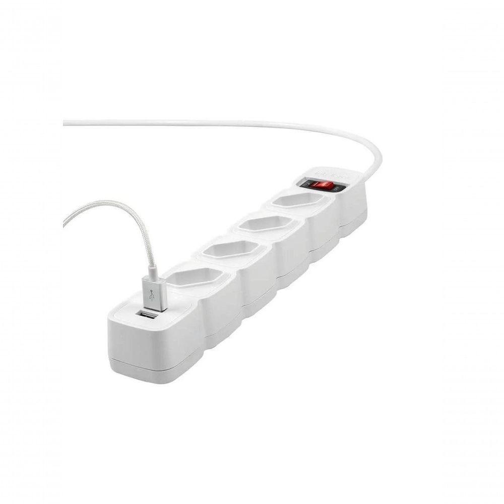 Protetor Eletronico Intelbras Epe204 4 Tomadas 2 Usb Branco - 2