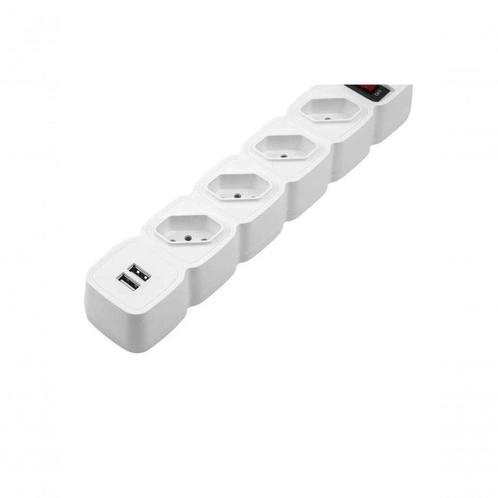 Protetor Eletronico Intelbras Epe204 4 Tomadas 2 Usb Branco - 3