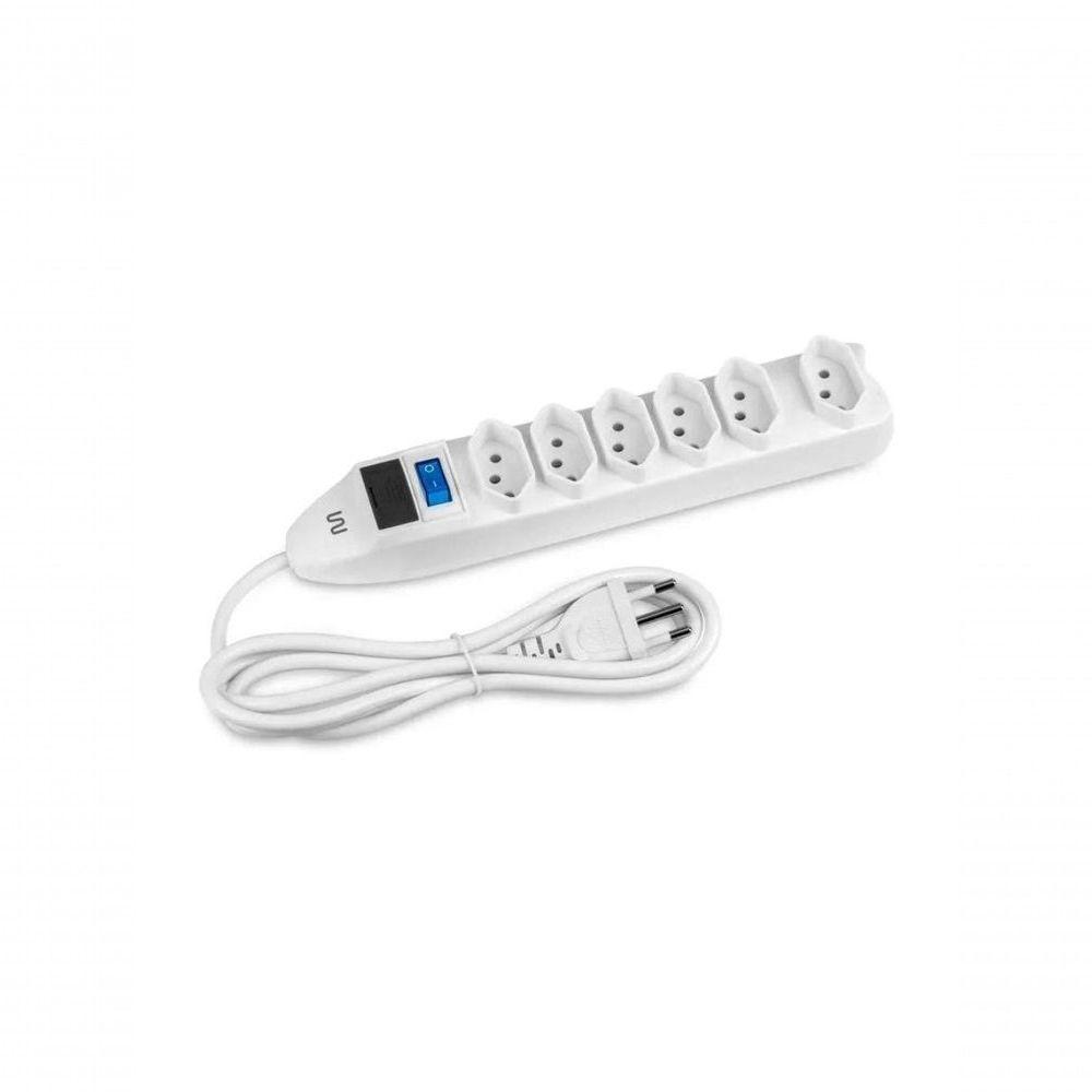 Filtro De Linha Multilaser Wi222 6 Tomadas Linear Branco - 3