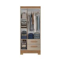 Guarda Roupa Solteiro Com Espelho 3 Portas Fortaleza Atualle Acacia Com Reflecta - 3