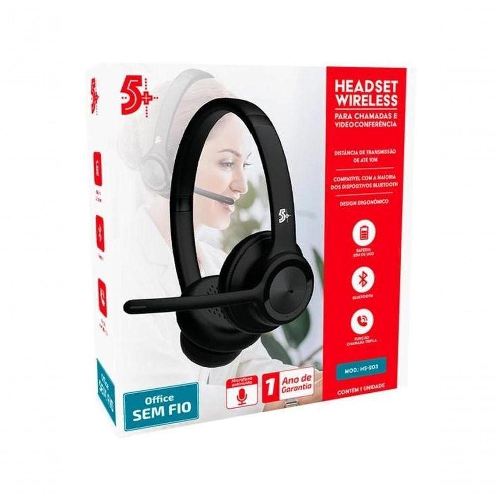 Headset Sem Fio Bluetooth Hs-203 5+ - 3