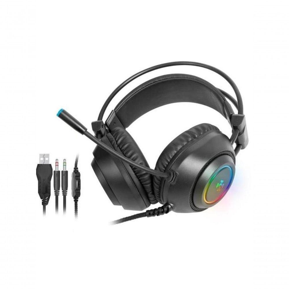 Headset Gamer Fortrek Crusader P2 + Usb Rgb Preto - 1