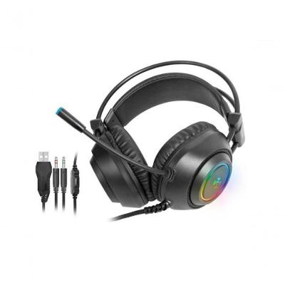 Headset Gamer Fortrek Crusader P2 + Usb Rgb Preto