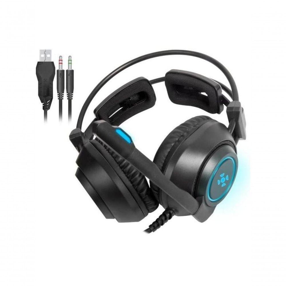 Headset Gamer Fortrek Vickers P2 + Usb Rgb Preto - 1