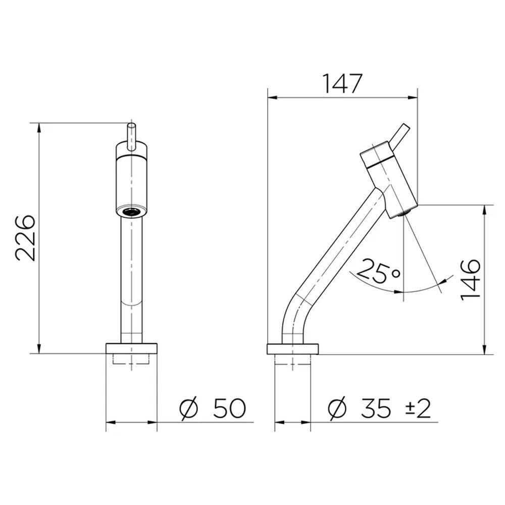 Torneira Para Banheiro Docol Nova Lóggica De Mesa Bica Baixa Chrome - 2