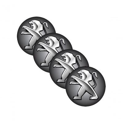 Jogo Bottom- Emblema Para Calota Peugeot 51mm Degrade 4...