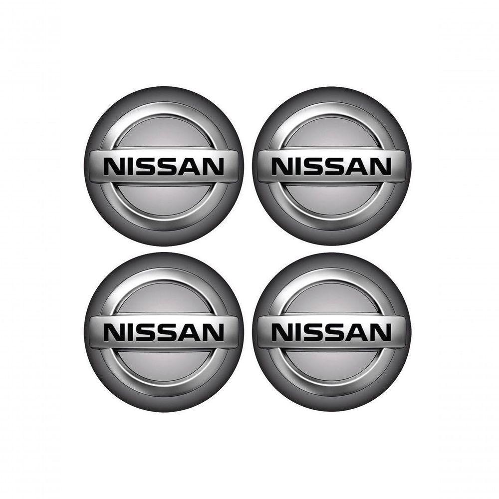 Jogo Bottom- Emblema Para Calota Nissan 48mm Degrade 4... - 1