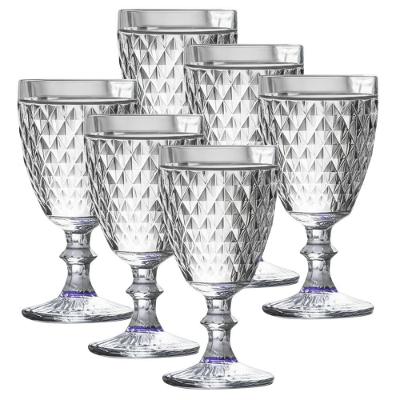 Kit 6 Copos Taças Detalhada água Jantar Suco Luxo