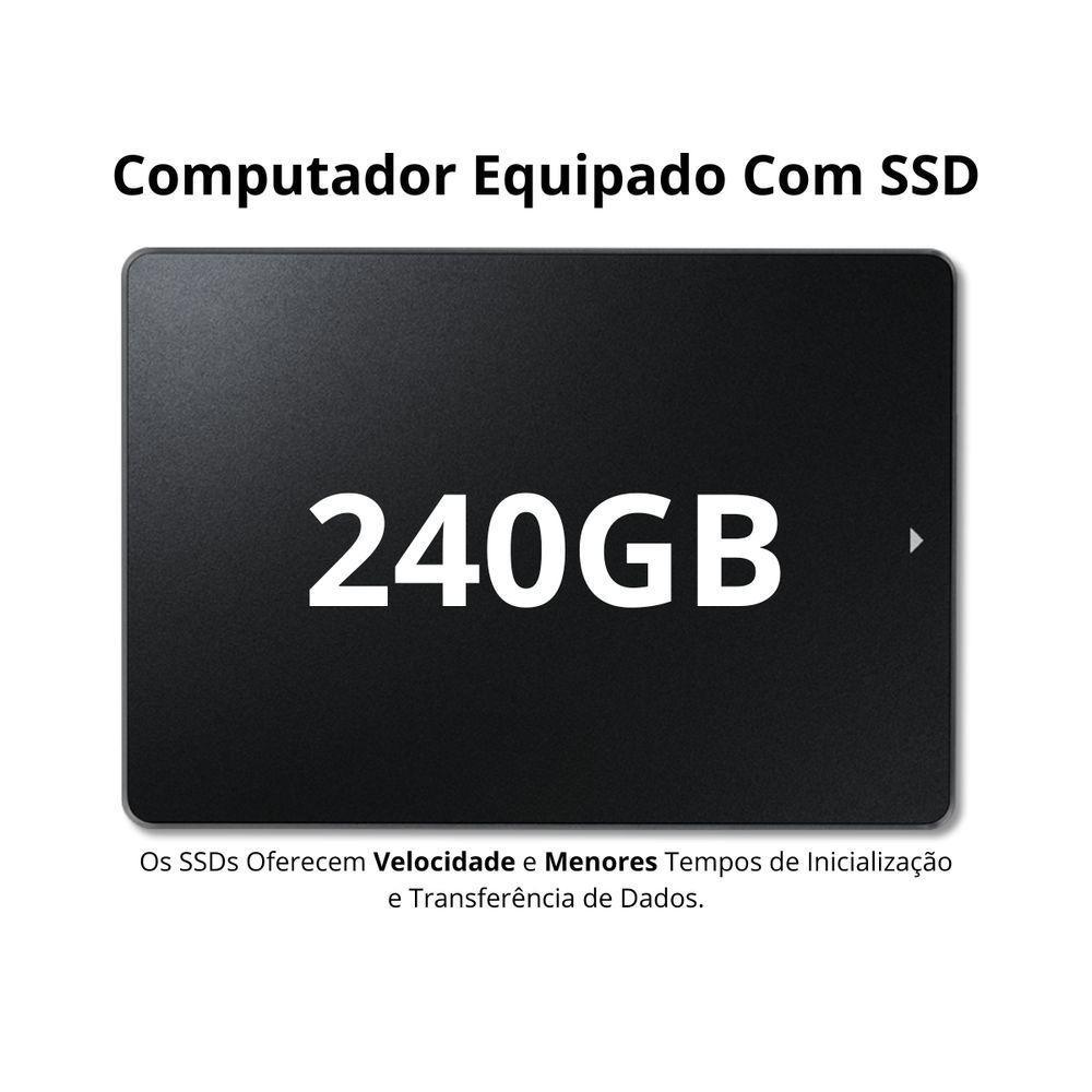 Computador Completo Intel Core i7 16GB SSD 240GB Monitor LED 19'' Windows - 4