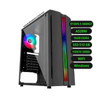 Computador CPU Gamer AMD Ryzen 5600GT 16GB DDR4 SSD 512GB Fonte 500w Bivolt Windows - 1