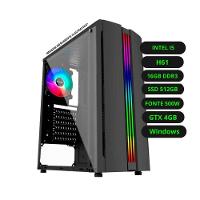 Computador CPU Gamer Intel Core i5 16GB DDR3 SSD 512GB GTX 4GB Fonte 500w Bivolt Windows - 1