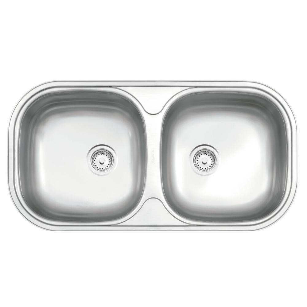 Cuba De Embutir/sobrepor Tramontina Isis 2c 34 Bs Em Aço Inox Acetinado 78x40 Cm - 7