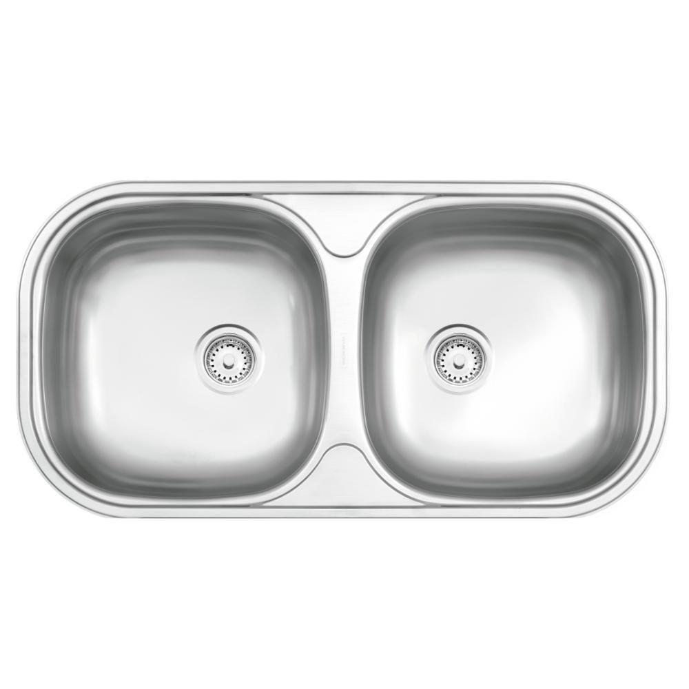 Cuba De Embutir/sobrepor Tramontina Isis 2c 34 Bs Em Aço Inox Acetinado 78x40 Cm - 10