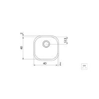 Cuba De Embutir Ou Sobrepor Tramontina Tramontina Aria Maxi 40 Bs Em Aço Inox Acetinado 40x40 Cm - 2