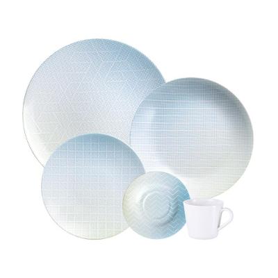 Aparelho De Jantar Tramontina Polaris Em Porcelana Decorada 20 Peças