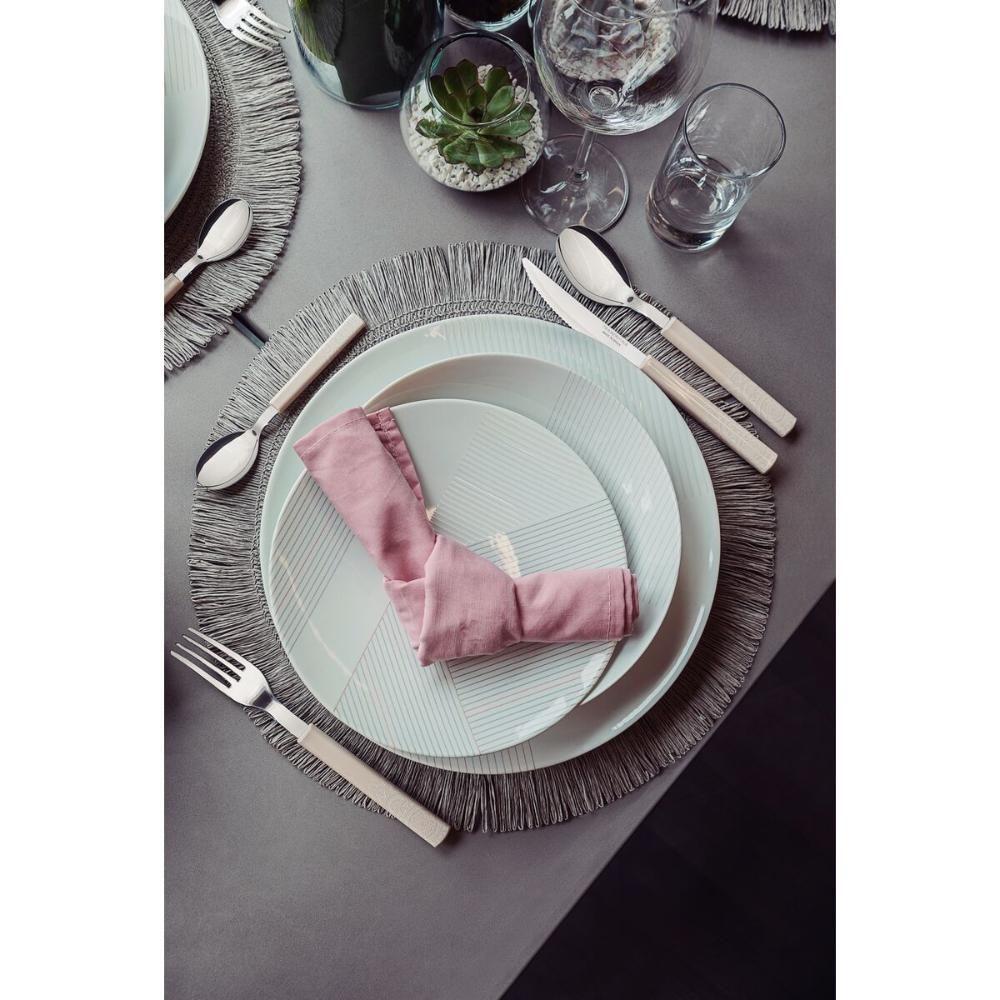 Jogo De Pratos Tramontina Grid Em Porcelana Decorada 12 Peças - 5