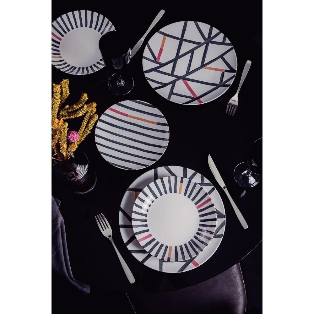 Jogo De Pratos Tramontina Street Em Porcelana Decorada 12 Peças - 5