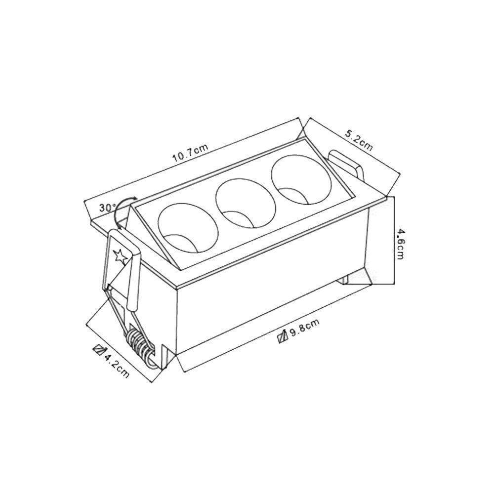 Spot De Embutir Nordecor Downlight Powerus Led Direcionável Alto Irc 90 6w Bivolt Preto 3000k - 5