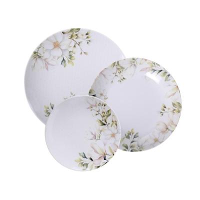 Jogo De Pratos Tramontina Magnólia Em Porcelana Decorada 12 Peças