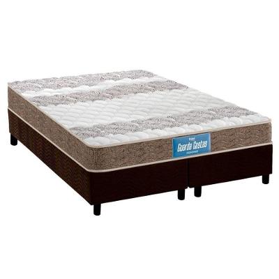 Cama Box Queen: Colchão Espuma D33 Probel /Ep Double Face+ Base Brown(158X198)