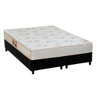 Cama Box King: Colchão Espuma D33 Castor Sleep Max Relax + Base CRC Suede Black(193x203) - 1