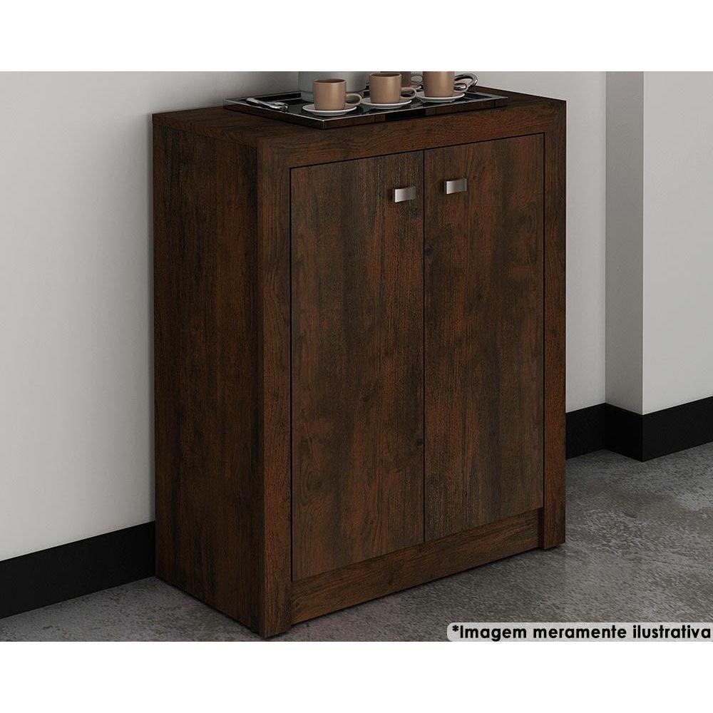 Balcão de Escritório ME4103 c/ 2 Portas Rústico - Tecno Mobili - 6