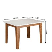 Conjunto Sala De Jantar Mesa Miami 1,20m 4 Cadeiras Trieste Dobuê Madeirado Chocolate - 3