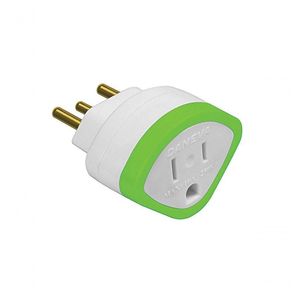 Adaptador Reverso Daneva Dn1629 2p+t 10a 250 Volts Cores... - 1