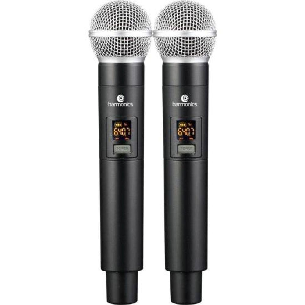 Microfone Sem Fio Harmonics Hsf-200 Duplo [f002] - 2