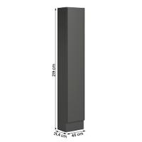 Paneleiro Acacia 219cm Com 1 Porta 4 Prateleiras e Rodape Chumbo - 3